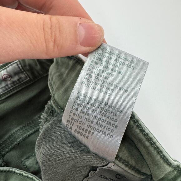 Adriano Goldschmied Jeans Womens 25 Green Prima Cigarette Leg Skinny Pants - Picture 6 of 9